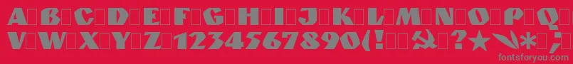 GranitPlain Font – Gray Fonts on Red Background