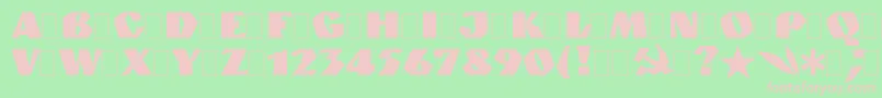 GranitPlain Font – Pink Fonts on Green Background