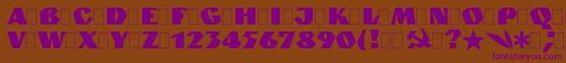 GranitPlain Font – Purple Fonts on Brown Background