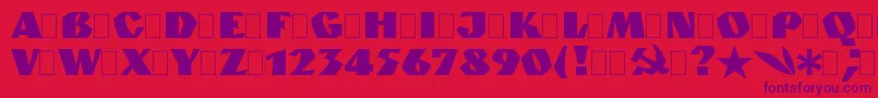 GranitPlain Font – Purple Fonts on Red Background