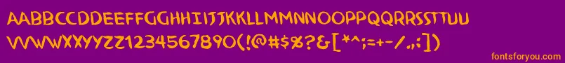 Ninjutsubb Font – Orange Fonts on Purple Background