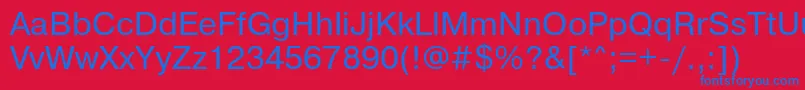 Pragmaticactt Font – Blue Fonts on Red Background