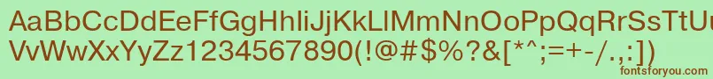 Pragmaticactt Font – Brown Fonts on Green Background