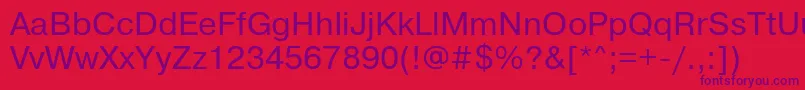 Pragmaticactt Font – Purple Fonts on Red Background