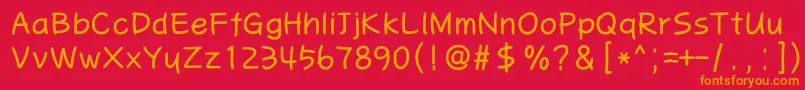 Mdgaesung Font – Orange Fonts on Red Background