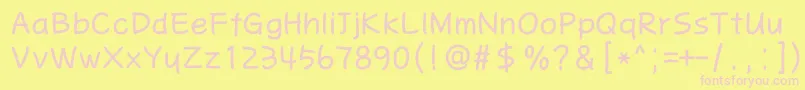 Mdgaesung Font – Pink Fonts on Yellow Background