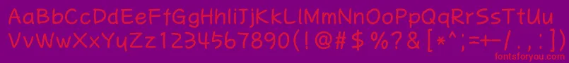 Mdgaesung Font – Red Fonts on Purple Background