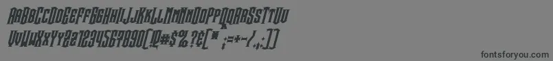 SteamwreckBoldItalic Font – Black Fonts on Gray Background