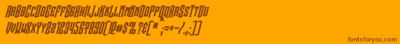 SteamwreckBoldItalic Font – Brown Fonts on Orange Background