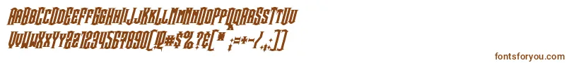Шрифт SteamwreckBoldItalic – коричневые шрифты на белом фоне