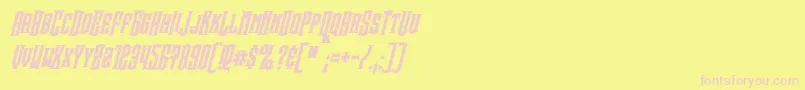 SteamwreckBoldItalic Font – Pink Fonts on Yellow Background