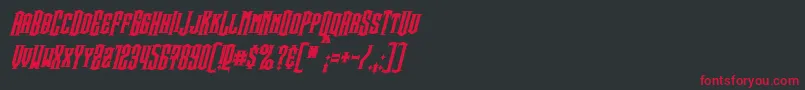 SteamwreckBoldItalic Font – Red Fonts on Black Background