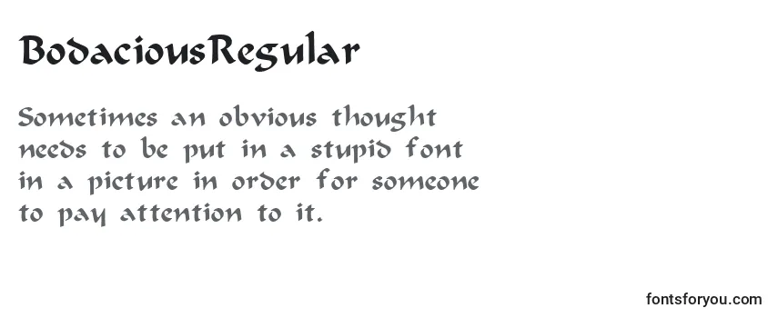 BodaciousRegular Font