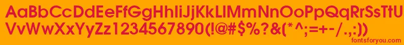 GardenziDemi Font – Red Fonts on Orange Background