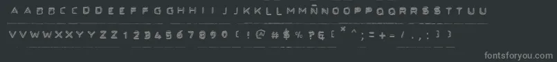 Fonte Secret Files – fontes cinzas em um fundo preto