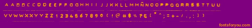 フォントSecret Files – 紫色の背景にオレンジのフォント