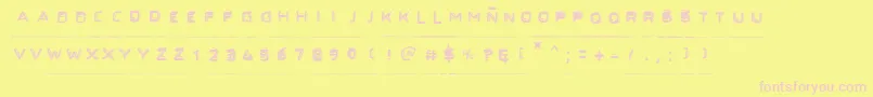 Secret Files Font – Pink Fonts on Yellow Background