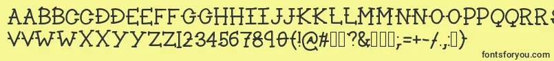 Lakeside Font – Black Fonts on Yellow Background