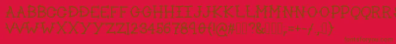 Lakeside Font – Brown Fonts on Red Background