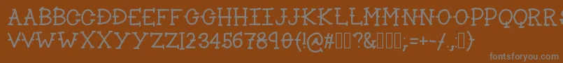 Lakeside Font – Gray Fonts on Brown Background