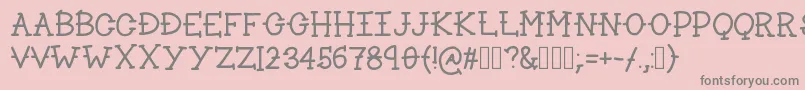 Lakeside Font – Gray Fonts on Pink Background