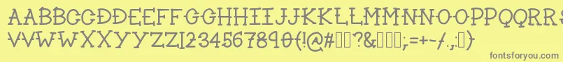 Lakeside Font – Gray Fonts on Yellow Background