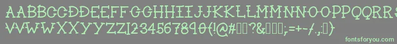Lakeside Font – Green Fonts on Gray Background
