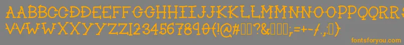 Lakeside Font – Orange Fonts on Gray Background