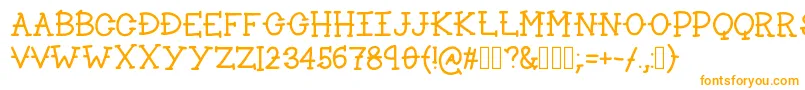 Lakeside Font – Orange Fonts on White Background