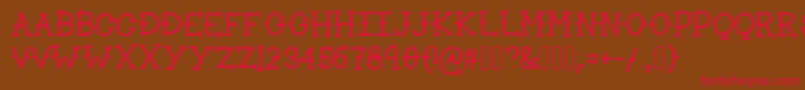 Lakeside Font – Red Fonts on Brown Background