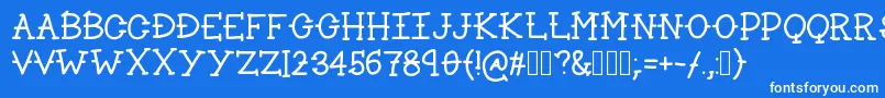 Lakeside Font – White Fonts on Blue Background