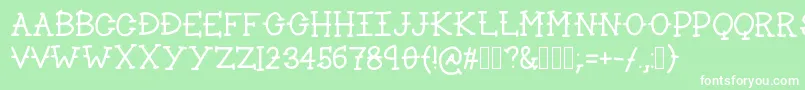 Lakeside Font – White Fonts on Green Background