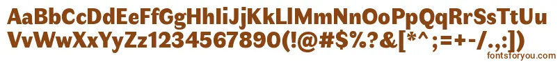 Шрифт FauneDisplayBlack – коричневые шрифты на белом фоне