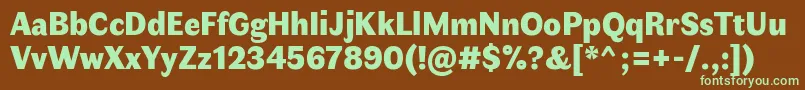 Шрифт FauneDisplayBlack – зелёные шрифты на коричневом фоне