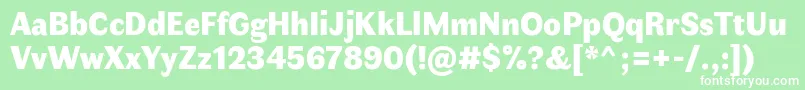FauneDisplayBlack Font – White Fonts on Green Background