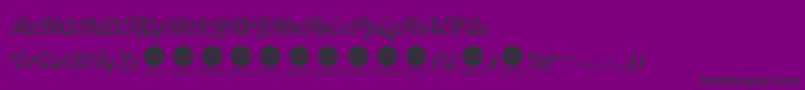 Czcionka ImpregnablePersonalUseOnly – czarne czcionki na fioletowym tle