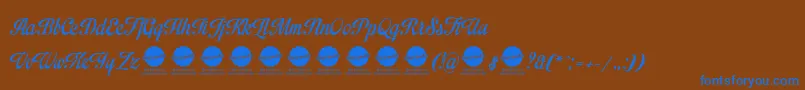 ImpregnablePersonalUseOnly Font – Blue Fonts on Brown Background