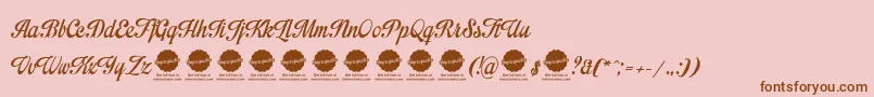 Шрифт ImpregnablePersonalUseOnly – коричневые шрифты на розовом фоне