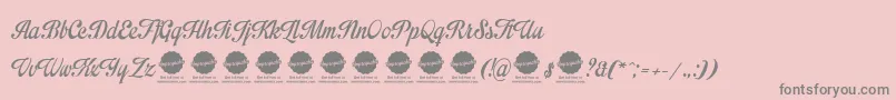 フォントImpregnablePersonalUseOnly – ピンクの背景に灰色の文字