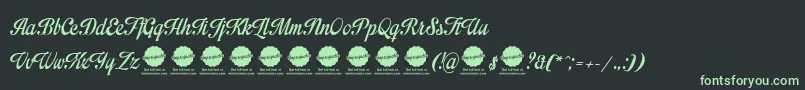ImpregnablePersonalUseOnly-fontti – vihreät fontit mustalla taustalla