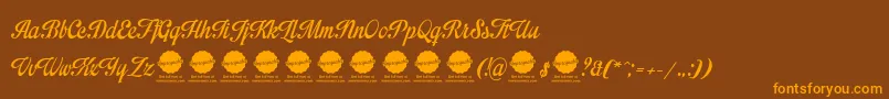 Шрифт ImpregnablePersonalUseOnly – оранжевые шрифты на коричневом фоне