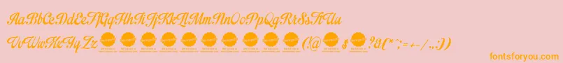 Шрифт ImpregnablePersonalUseOnly – оранжевые шрифты на розовом фоне