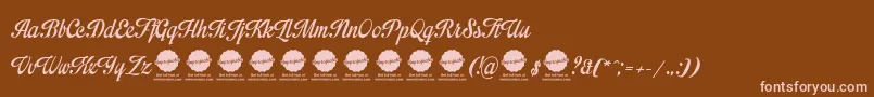 Шрифт ImpregnablePersonalUseOnly – розовые шрифты на коричневом фоне