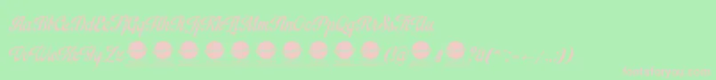 Czcionka ImpregnablePersonalUseOnly – różowe czcionki na zielonym tle
