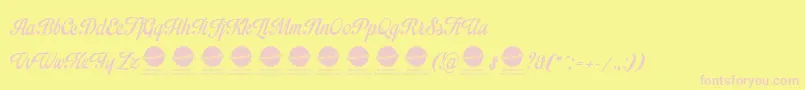 ImpregnablePersonalUseOnly Font – Pink Fonts on Yellow Background