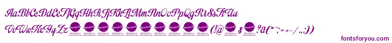 Шрифт ImpregnablePersonalUseOnly – фиолетовые шрифты