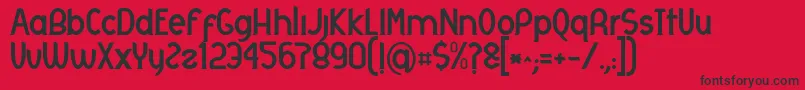 Otrebla Font – Black Fonts on Red Background