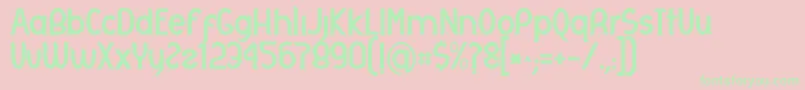 Otrebla Font – Green Fonts on Pink Background