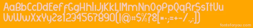 Otrebla Font – Pink Fonts on Orange Background