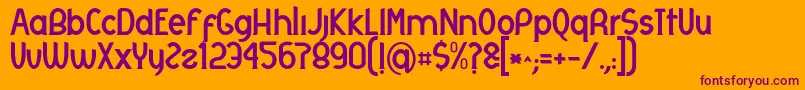 Otrebla Font – Purple Fonts on Orange Background